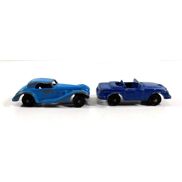 Vintage Tootsie Toy Mercedes Benz 450 SL Blue Convertible & 939 Mercedes - Picture 2 of 6